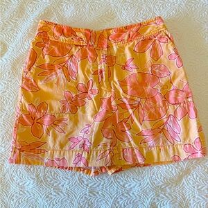 Cherokee Women's Floral Skort - Pink Yellow Orange Cotton. Golf or leisure